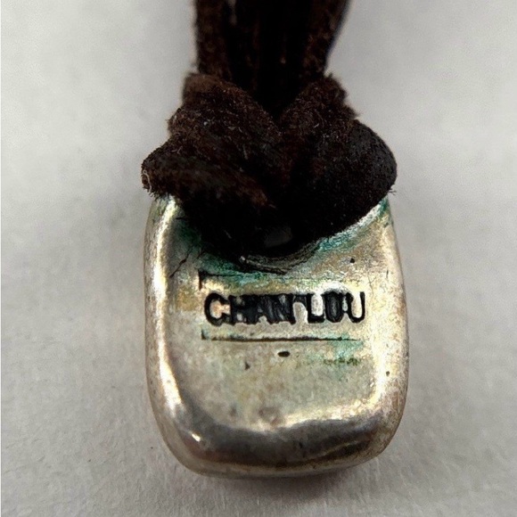 Chan Luu 925 Sterling Silver 15" Leather Necklace 3.47g - Picture 5 of 16